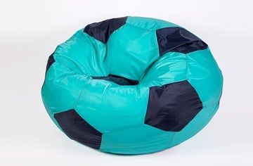 Кресло-мешок Мяч большой, бирюзово-черный в Муравленко