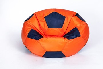 Кресло-мешок Мяч большой, оранжево-черный в Салехарде