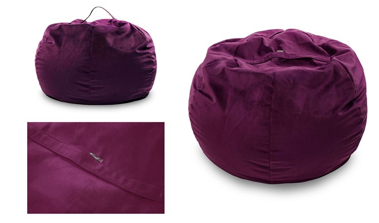 Кресло-мешок Орбита, велюр, фиолетовый в Ноябрьске - изображение 2