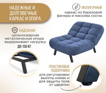 Кресло-кровать Абри опора металл (синий) в Губкинском - предосмотр 10