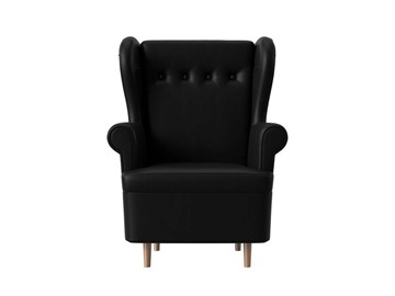 Кресло на ножках Торин, черный (Экокожа) в Салехарде - предосмотр 1