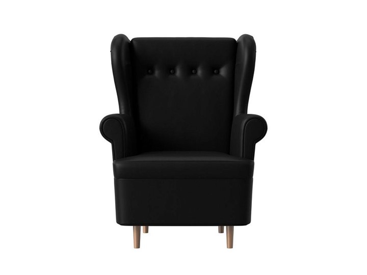 Кресло на ножках Торин, черный (Экокожа) в Салехарде - изображение 1