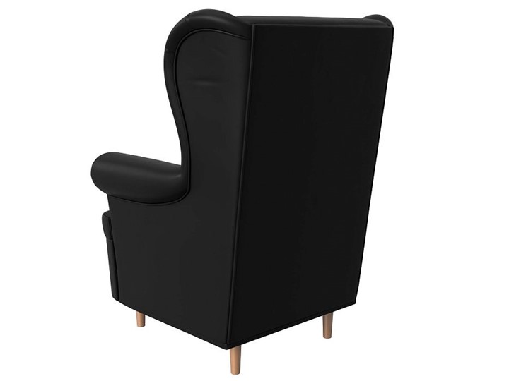 Кресло на ножках Торин, черный (Экокожа) в Салехарде - изображение 5