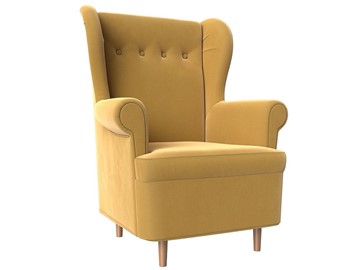 Кресло на ножках Торин, Желтый (Микровельвет) в Салехарде - предосмотр