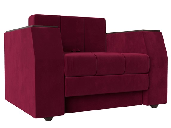 Кресло-кровать Атлантида, Бордовый (Микровельвет) в Салехарде - изображение