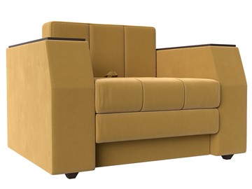 Кресло-кровать Атлантида, Желтый (Микровельвет) в Лабытнанги
