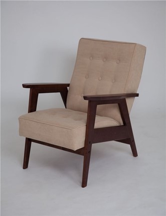 Кресло Ретро (темный тон / RS 03 - бежевый) в Салехарде - изображение