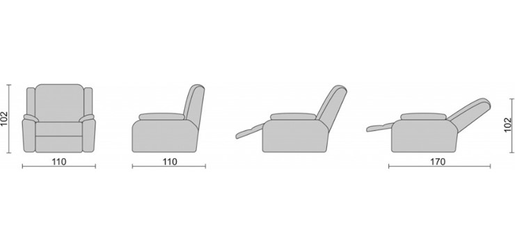 Кресло-трансформер Recliner (электро) в Надыме - изображение 3