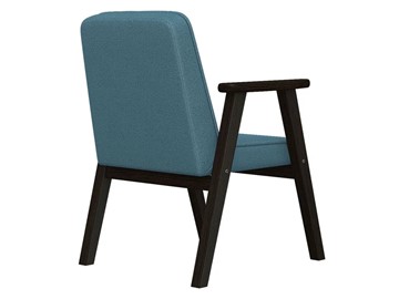 Кресло Ретро ткань голубой, каркас венге в Салехарде - предосмотр 2