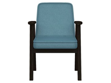 Кресло Ретро ткань голубой, каркас венге в Салехарде - предосмотр 5