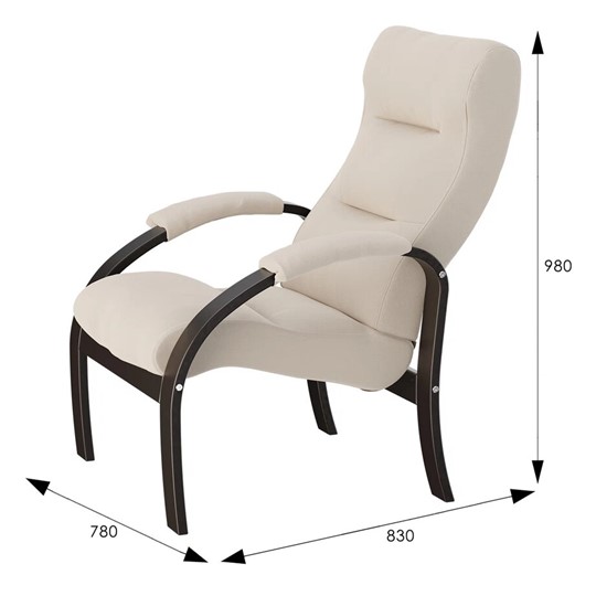 Кресло в гостиную  Шоле, ткань макс 100, каркас венге в Салехарде - изображение 1