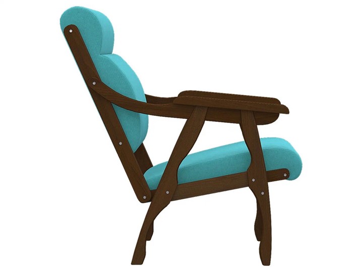 Кресло Вега 10 ткань бирюза, каркас орех в Лабытнанги - изображение 2