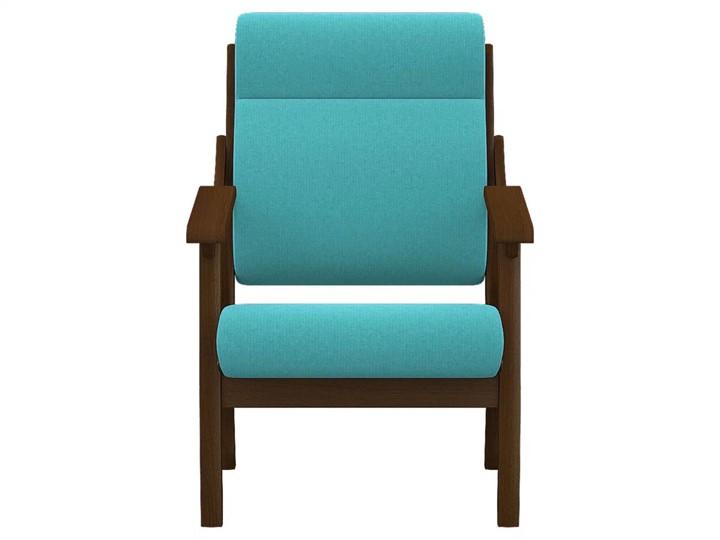 Кресло Вега 10 ткань бирюза, каркас орех в Салехарде - изображение 3