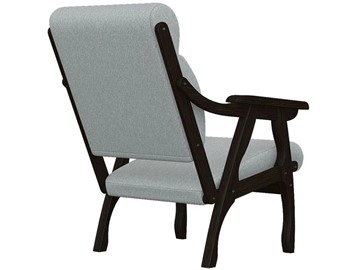 Кресло мягкое Вега 10 ткань серый, каркас венге в Салехарде - предосмотр 2