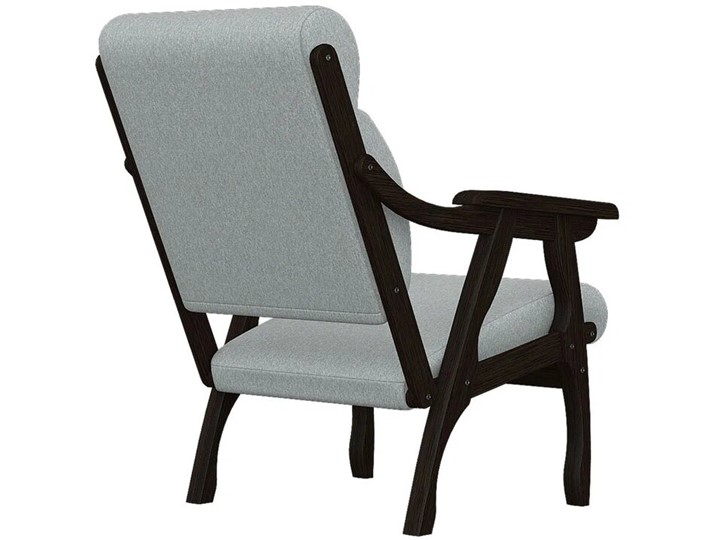 Кресло мягкое Вега 10 ткань серый, каркас венге в Салехарде - изображение 2