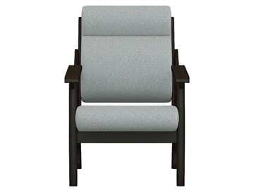 Кресло мягкое Вега 10 ткань серый, каркас венге в Салехарде - предосмотр 4