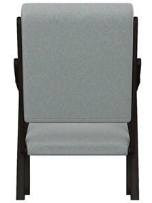 Кресло мягкое Вега 10 ткань серый, каркас венге в Салехарде - предосмотр 5
