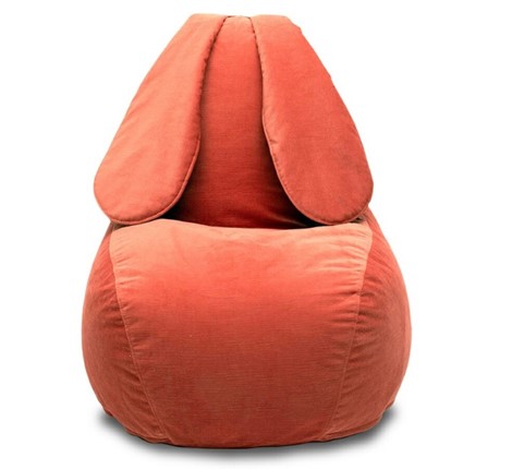 Кресло-мешок Зайка (длинные уши), оранжевый в Салехарде - изображение