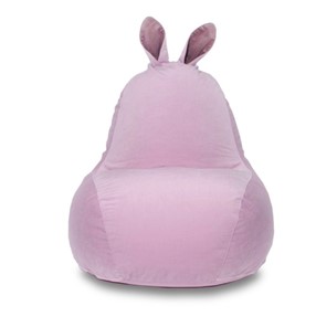 Кресло-мешок Зайка (короткие уши), розовый в Салехарде - предосмотр