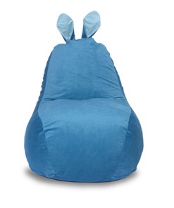 Кресло-игрушка Зайка (короткие уши), синий в Муравленко