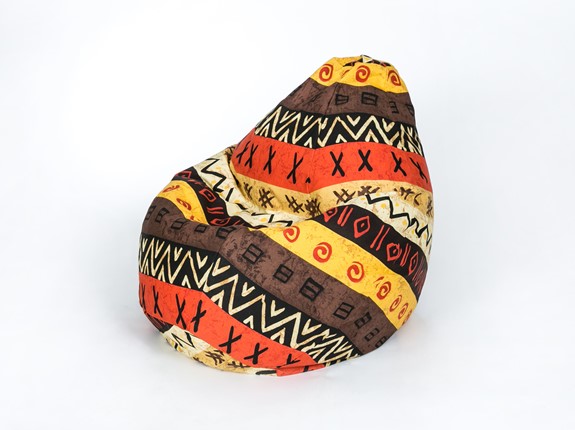 Кресло-мешок Груша среднее, жаккард, африкан в Лабытнанги - изображение