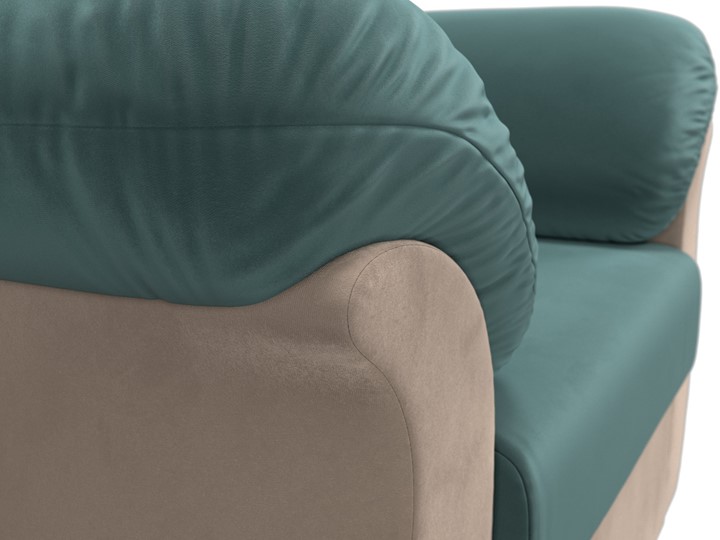 Кресло Карнелла, Бирюзовый/Бежевый (велюр) в Салехарде - изображение 4