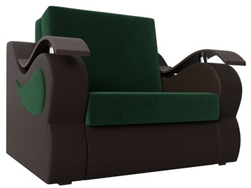 Раскладное кресло Меркурий (60), Зеленый\Коричневый (Велюр\Экокожа) в Лабытнанги