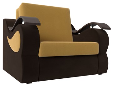 Кресло-кровать Меркурий (60), Желтый\коричневый (Микровельвет\Экокожа) в Новом Уренгое