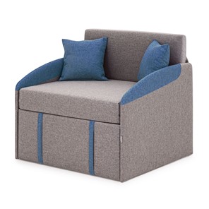 Кресло-кровать Polto серо-коричневый/джинс (рогожка) в Лабытнанги
