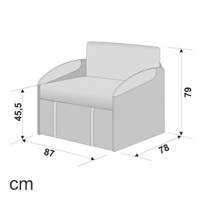 Кресло-кровать Polto серо-коричневый/шалфей (рогожка) в Салехарде - предосмотр 15