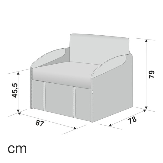 Кресло-кровать Polto серо-коричневый/шалфей (рогожка) в Салехарде - изображение 15