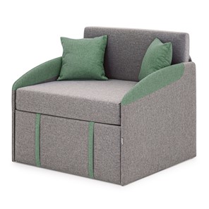 Кресло-кровать Polto серо-коричневый/шалфей (рогожка) в Салехарде - предосмотр