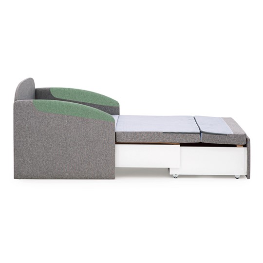 Кресло-кровать Polto серо-коричневый/шалфей (рогожка) в Салехарде - изображение 6