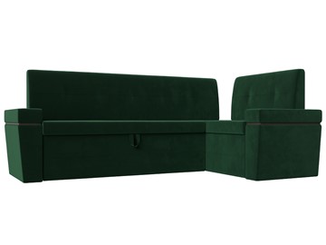 Кухонный диван Деметра угловой, Зеленый (Велюр) в Салехарде