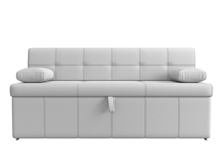Прямой кухонный диван Лео, Белый (экокожа) в Салехарде - изображение 8