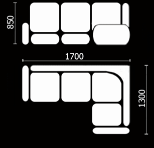 Диван кухонный Нео КМ-01 (168х128 см.) в Салехарде - предосмотр 3