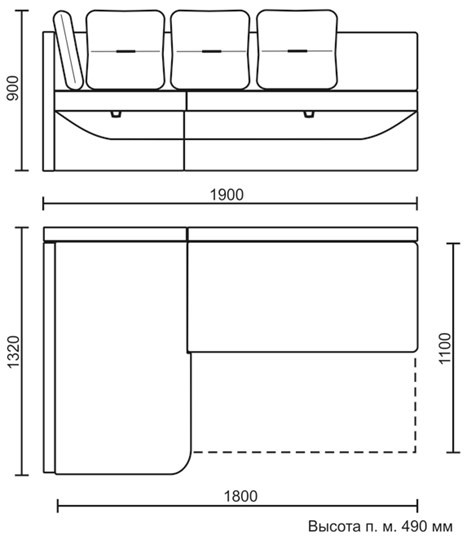 Кухонный диван Яшма 1 ДУ в Губкинском - изображение 8
