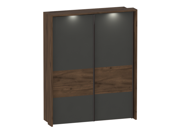Шкаф-Купе со светильником и трансформатором Глазго, Металл Бруклин/Таксония в Салехарде - изображение
