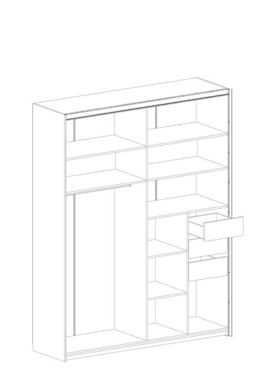Шкаф-Купе со светильником и трансформатором Глазго, Металл Бруклин/Таксония в Салехарде - изображение 1