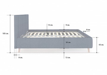 Кровать в спальню Alma 200х200 с основанием в Тарко-Сале - предосмотр 3