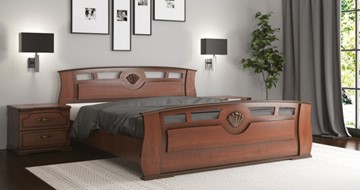 Спальная кровать СВ-Стиль Жемчужина 160*200 с основанием в Новом Уренгое