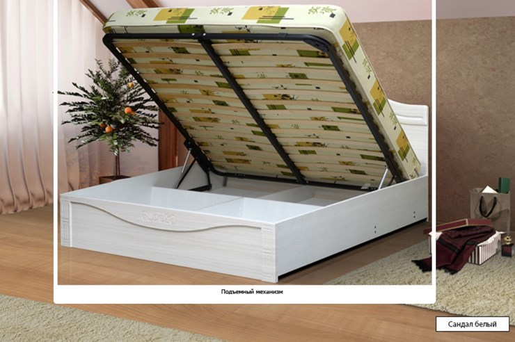 Двуспальная кровать с механизмом Ева-10 2000х1800 в Салехарде - изображение 1