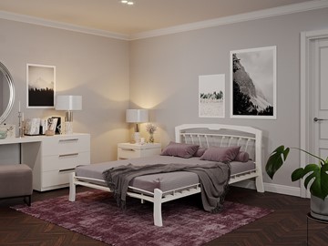Двуспальная кровать Муза 4 Лайт, 1600, белый в Лабытнанги - предосмотр