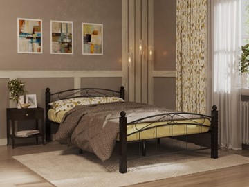 Кровать двуспальная Гарда 15, 160х200, черная в Лабытнанги