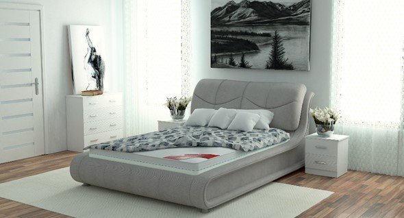 Двуспальная кровать с механизмом Сицилия 160х200 (с коробом) в Лабытнанги - изображение
