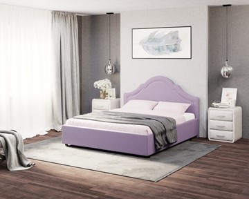 Двуспальная кровать Vintage 160х200, Велюр (Forest 741 Светло-фиолетовый) в Салехарде