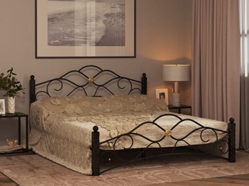 Двуспальная кровать Гарда 3, 160х200, черная в Новом Уренгое