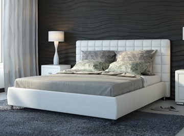 Спальная кровать Corso-3 180x200, Экокожа (Белый) в Салехарде