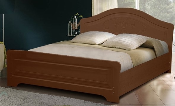 Кровать 2-спальная Ивушка-5 2000х1800, цвет Итальянский орех в Салехарде - изображение
