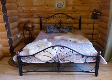 Полутороспальная кровать Фортуна 2, 1400, черный/черный в Надыме